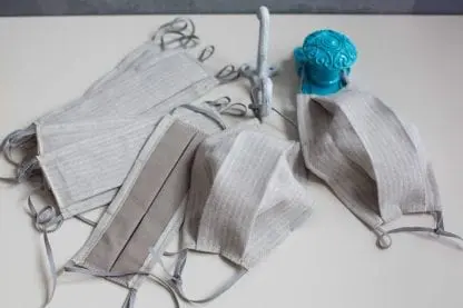 Two-Layer Face Mask Linen and Cotton | Éco + Éthical - Image 3