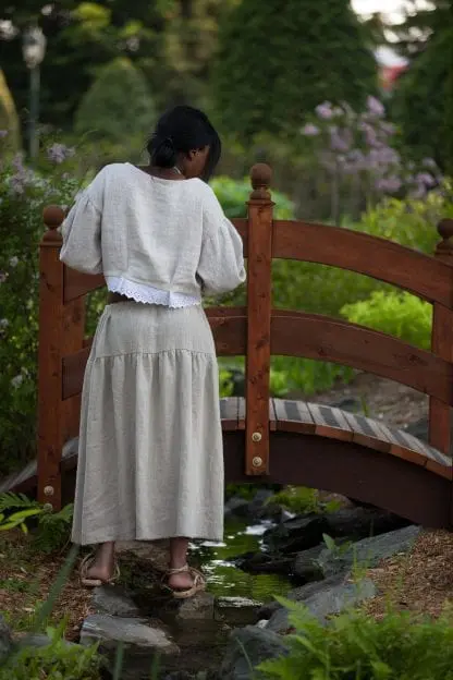 Iris Skirt | Pure Natural Eco Linen | Custom Made - Image 3