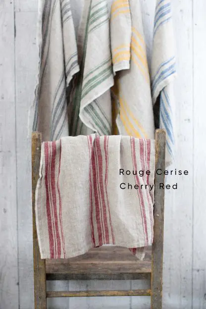 Tote Bag | Pure Eco Linen | Natural with Stripes - Image 11