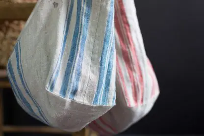 Tote Bag | Pure Eco Linen | Natural with Stripes - Image 6