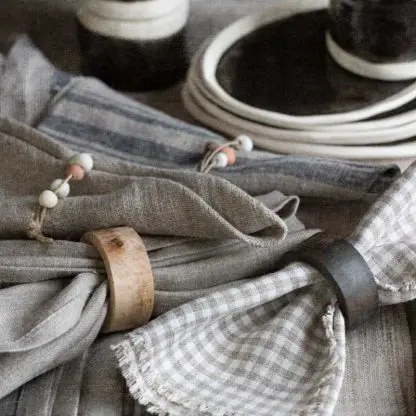 Serviettes table pur lin  | Divers tissages