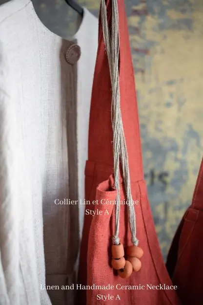 Colliers artisanaux de céramique et lin - Image 7
