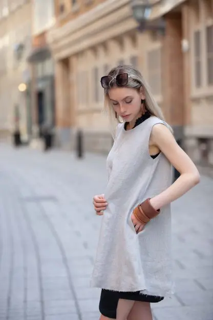 Clarisse Trapeze Dress | Pure Eco Linen - Image 5