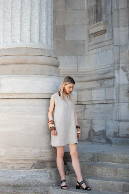 Clarisse Trapeze Dress | Pure Eco Linen - Image 8