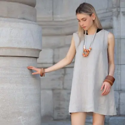 Clarisse Trapeze Dress | Pure Eco Linen