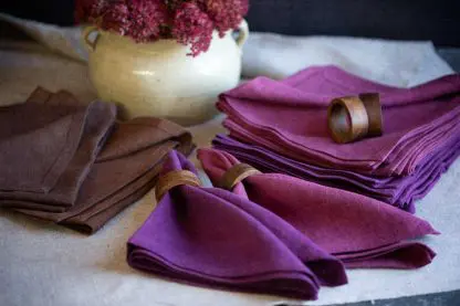 Serviettes de table et napperons assortis | Violet et pourpre - Image 2