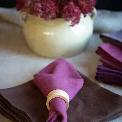 Serviettes de table pur lin | Bruns et naturels - Image 7