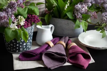 Serviettes de table et napperons assortis | Violet et pourpre - Image 13