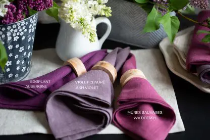 Serviettes de table et napperons assortis | Violet et pourpre - Image 7