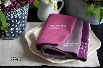 Serviettes de table et napperons assortis | Violet et pourpre - Image 9