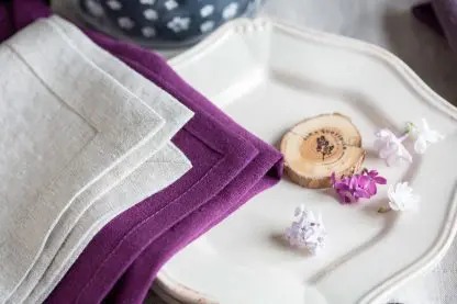 Serviettes de table et napperons assortis | Violet et pourpre - Image 8