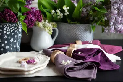 Serviettes de table et napperons assortis | Violet et pourpre - Image 6