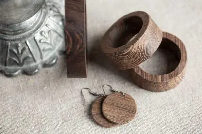 Exotic and Native Wood Earrings - Image 15
