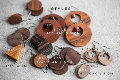 Exotic and Native Wood Earrings - Image 2