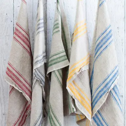 Pure Linen Kitchen Towels | Five Colours | Farmhouse Style