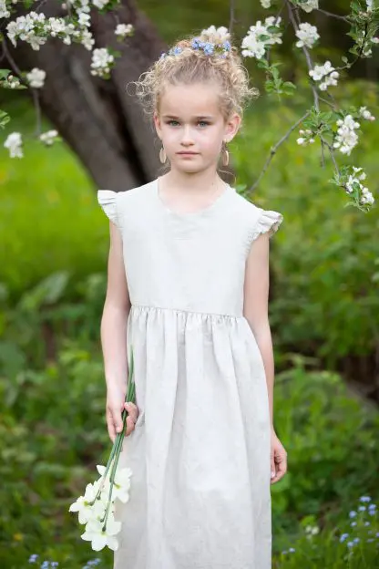 Béatrice Style Dress | Linen and Cotton | For Girls - Image 7