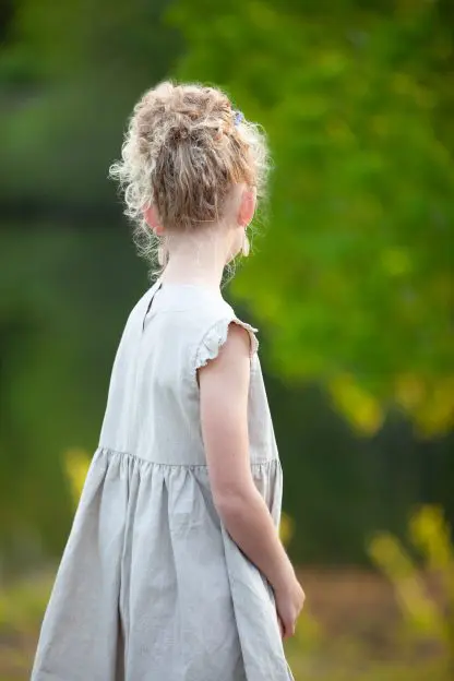 Béatrice Style Dress | Linen and Cotton | For Girls - Image 8
