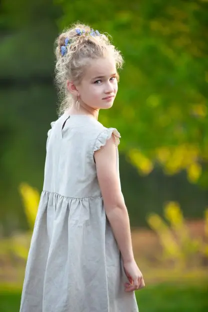 Béatrice Style Dress | Linen and Cotton | For Girls - Image 9