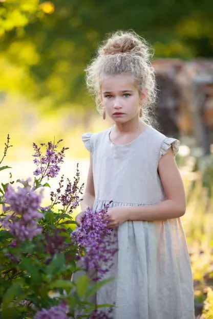 Béatrice Style Dress | Linen and Cotton | For Girls - Image 2