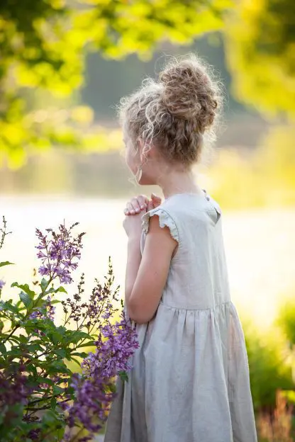 Béatrice Style Dress | Linen and Cotton | For Girls - Image 4
